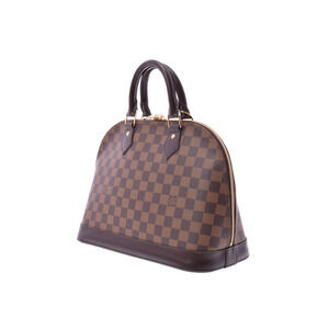 Louis Vuitton Shoulder Canvas Brown Bag Alma Ebene Damier